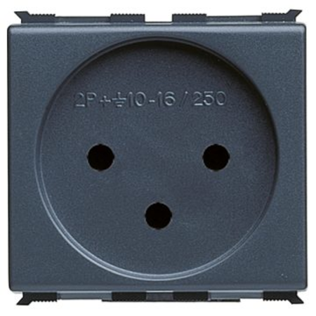 ISRAELI STANDARD SOCKET-OUTLET 250V ac - 2P+E 16A - 2 module - PLAYBUS