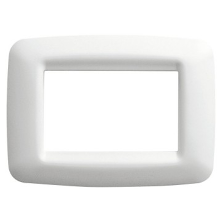 Placa ornament PLAYBUS YOUNG - IN TECHNOPOLYMER - SATIN FINISHING - 2 modul - CLOUD WHITE - PLAYBUS