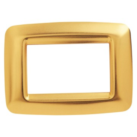 Placa ornament PLAYBUS YOUNG - IN METALLISEE TECHNOPOLYMER - SATIN FINISHING - 2 modul - ANTIQUE GOLD - PLAYBUS