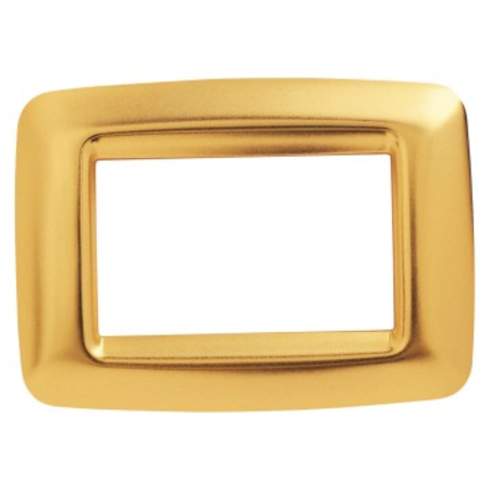 Placa ornament PLAYBUS YOUNG - IN METALLISEE TECHNOPOLYMER - SATIN FINISHING - 3 modul - ANTIQUE GOLD - PLAYBUS