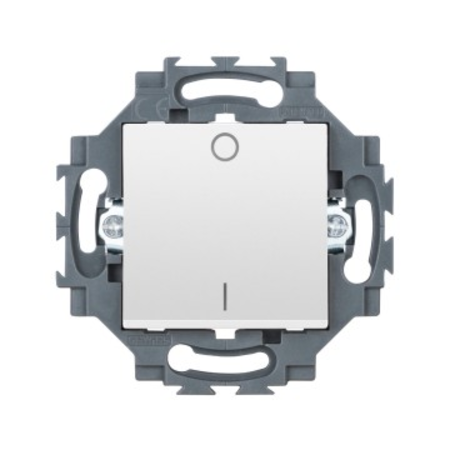 Intrerupator 2p 250v ac - quick wiring terminals - 10ax - illuminable - neutral - white - dahlia