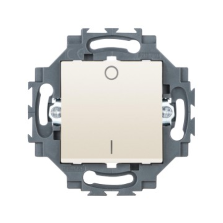 Intrerupator 2p 250v ac - quick wiring terminals - 10ax - illuminable - neutral - ivory - dahlia