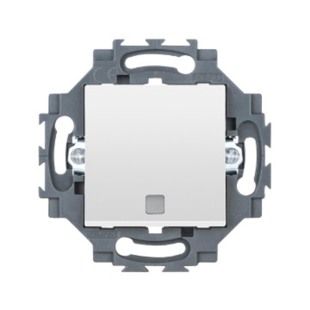 Intrerupator 1p 250v ac - quick wiring terminals - 10ax - backlit - with replaceable lens - white - dahlia