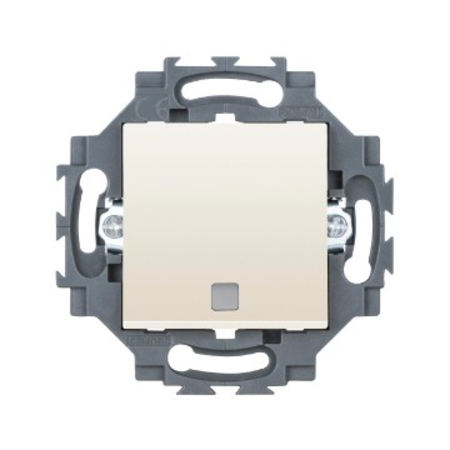 Intrerupator cap scara 1p 250v ac - quick wiring terminals - 10ax - backlit - with replaceable lens - ivory - dahlia