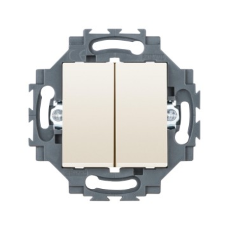 Double intrerupator cap scara 1p 250v ac - quick wiring terminals - 10ax - neutral - ivory - dahlia