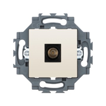 Priza TV, CLASS A SHIELDING - IEC MALE CONNECTOR 9,5 MM - DIRECT - 2 MODULE - IVORY - DAHLIA