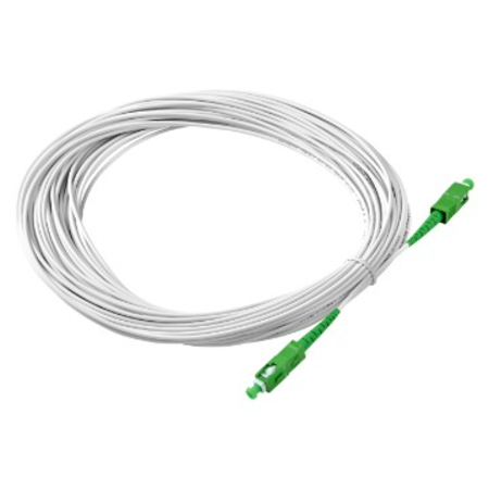 SC/APC - SC/APC SINGLE-FIBER OPTIC CABLE - 10M - WHITE