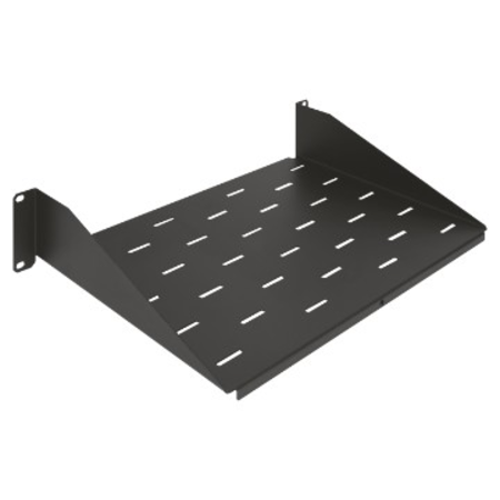 10'' fixed shelf - depth 150mm - 1u - black