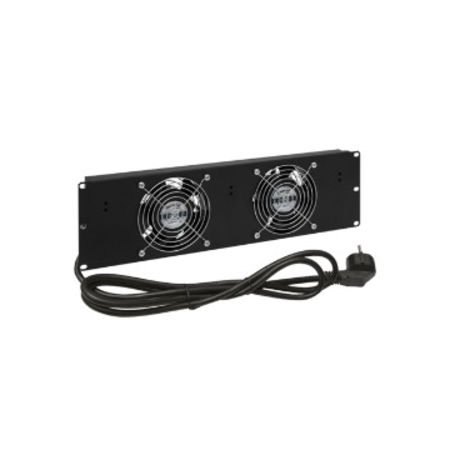 AIR CIRCULATION UNIT - Dulap Rack19'' montaj pe pardosealaS - 2 FANS AND THERMOSTAT - BLACK