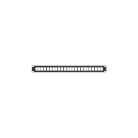 19\'\' EMPTY PATCH PANEL - 24 UTP/FTP Priza RJ45S 1U - BLACK