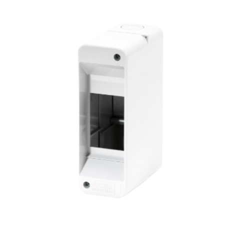 ENCLOSURE PRE-ARRANGED FPR TERMINAL BLOCK - WITH DOOR - WALLS WITH PERFORATION CENTER - 2 module - IP40