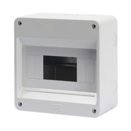 ENCLOSURE PRE-ARRANGED FPR TERMINAL BLOCK - WITH DOOR - WALLS WITH PERFORATION CENTER - 8 module - IP40