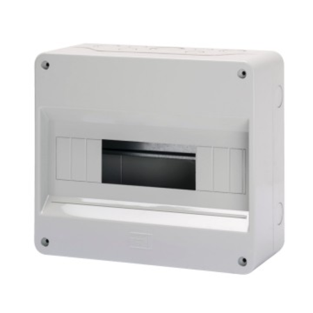 ENCLOSURE PRE-ARRANGED FPR TERMINAL BLOCK - WITH DOOR - WALLS WITH PERFORATION CENTER - 12+1 modul - IP40