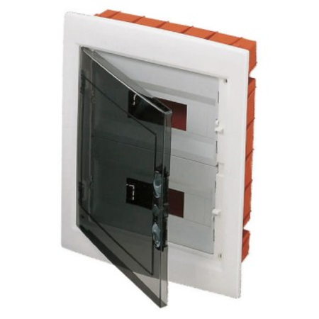 Tablou electric - panel with window and extractable frame - smoked door - terminal block n 2x[(3x16)+(11x10)] e 2x[(3x16)+(11x10)]-(12x2) 24m-ip40