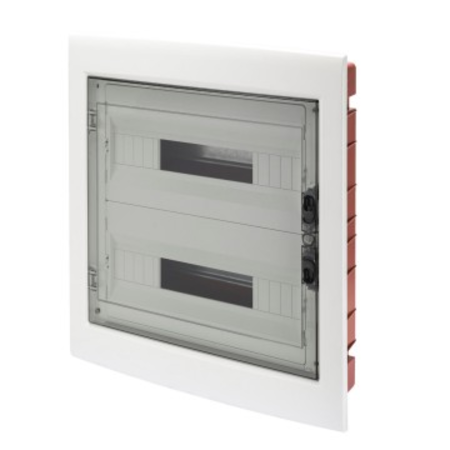 Tablou electric - PANEL WITH WINDOW AND EXTRACTABLE FRAME - SMOKED DOOR - TERMINAL BLOCK N 2X[(3X16)+(17X10)] E 2X[(3X16)+(17X10)]-(18X2) 36M-IP40