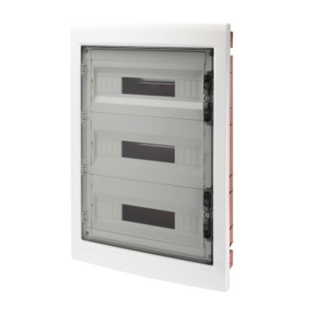 Tablou electric - PANEL WITH WINDOW AND EXTRACTABLE FRAME - SMOKED DOOR- TERMINAL BLOCK N 2X[(3X16)+(17X10)] E 2X[(3X16)+(17X10)]-(18X3) 54M-IP40