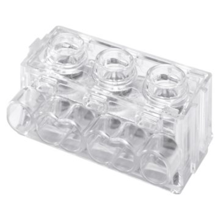 Terminal blocks with plate tightening - 6x6mmq - 450v - transparent