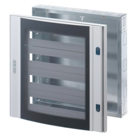 CVX Tablou electric 160I - FLUSH-MOUNTING - 600x600x105 - 96(24x4) module - IP40 - Usa sticla WITH 2 LOCKS - GREY RAL7035