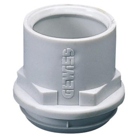 FLEXIBLE POLYMER CONDUIT/BOX Mufa - MOUNTING HOLE Ø 23MM - FOR CONDUIT Ø 16MM - GREY RAL 7035 - IP44