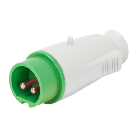 Stecher fisa industriala - IP44 - 2P 16A 20-25V and 40-50V 100-200HZ - GREEN - 4H - Strangere cu surub