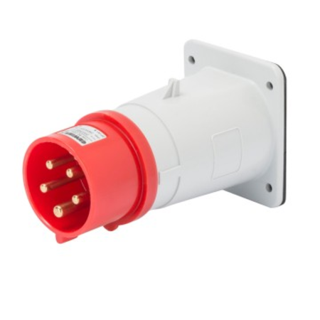 Stecher fisa industriala fixa - IP44 - 2P+E 32A 380-415V 50/60HZ - RED - 9H - Strangere cu surub