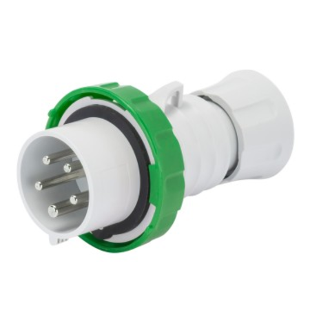 Stecher fisa industriala HP - IP66/IP67/IP68/IP69 - 2P+E 16A >50V 100-300HZ - GREEN - 10H - Strangere cu surub