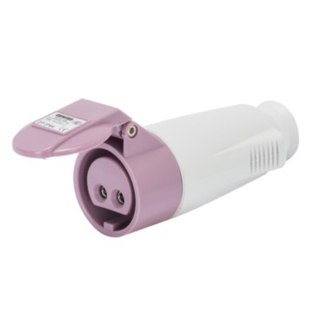 Priza industriala mobila - IP44 - 3P 16A 20-25V 50-60HZ - VIOLET - n.r. - Strangere cu surub