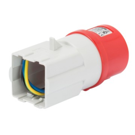 Adaptor industrial - socket-outlet 3p+n+e 16a 400v ac 50/60hz - fitting for 2 module system range