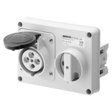 Priza industriala cu interblocaj - WITHOUT BOTTOM - WITHOUT FUSE-HOLDER BASE - 3P+N+E 32A 480-500V - 50/60HZ 7H - IP44