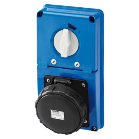 Priza industriala cu interblocaj verticala - WITHOUT BOTTOM - WITH FUSE-HOLDER BASE - 3P+E 63A 480-500V - 50/60HZ 7H - IP67