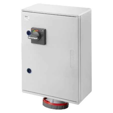 FIXED VERTICAL SOCKET OUTLET - Montaj aparent - MINIATURE CIRCUITE BREAKER DIFFERENZIALE - 3P+E 125A 400V 6H - IP55