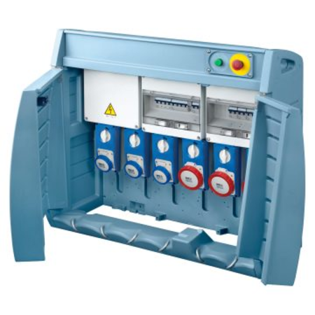 Organizator Q-BOX 6 - WITH SUPPLY PLUG - WIRED - 3 2P+E 16A + 2 3P+E 16A + 1 3P+E 32A - IP55