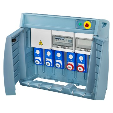 Organizator Q-BOX 6 - WITH SUPPLY PLUG - WIRED - CBF - 3 2P+E 16A + 2 3P+E 16A + 1 3P+E 32A - IP55