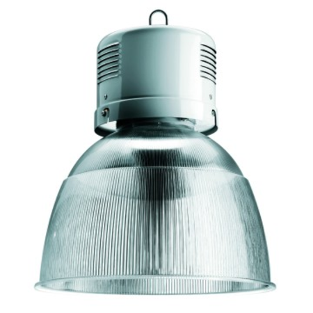 Lampa suspendata pentru hala HERCULES WITH LAMP - TRANSPARENT OPTIC - OPEN OPTIC - 250W ME E40 230V- 50HZ - IP20 - CLASS I - GREY RAL 7035
