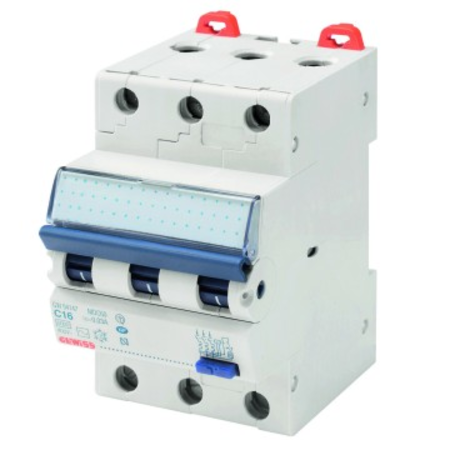 COMPACT Intrerupator diferentialcu protectie la supracurent - MDC 45 - 3P Curba C 10A TYPE AC Idn=0,03A - 3 module