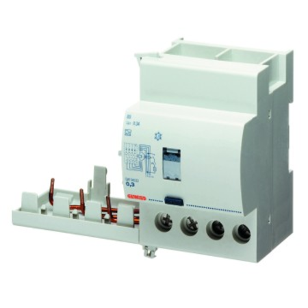 ADD ON Intrerupator diferential FOR MT CIRCUIT BREAKER - 4P 25A TYPE AC INSTANTANEOUS Idn=0,03A - 3,5 module