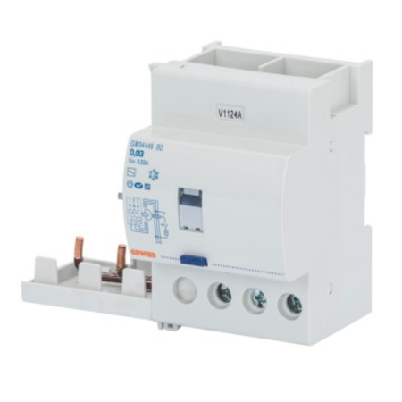 Add on intrerupator diferential for mt circuit breaker - 3p 25a type a instantaneous idn=0,3a - 3,5 module