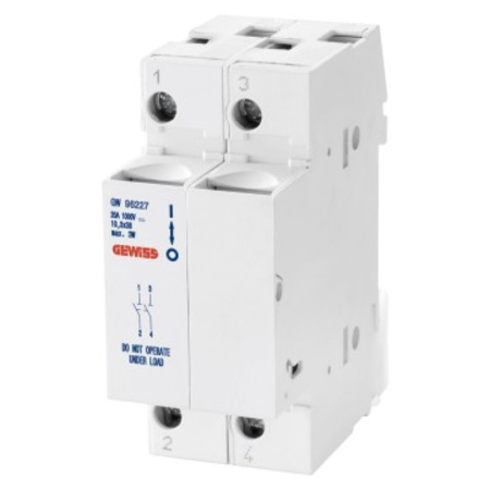 DISCONNECTABLE FUSE HOLDER - 2P 10.3X38 1000V DC 20A - 1 modul