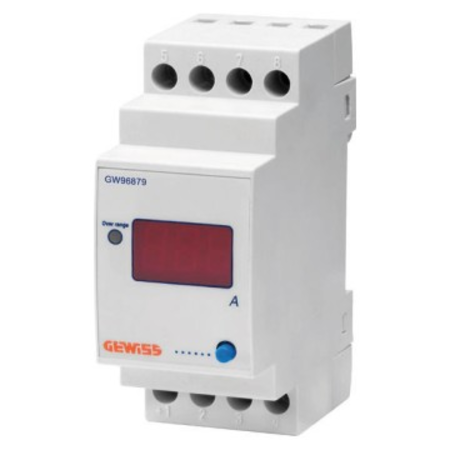 Digital ammeter for connection using current transformer - 5/999a - 2 module