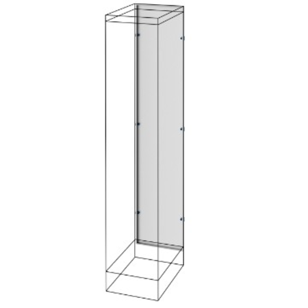 REAR PANEL - EXTERNAL COMPARTMENT - QDX 630/1600 H - 400X1800MM