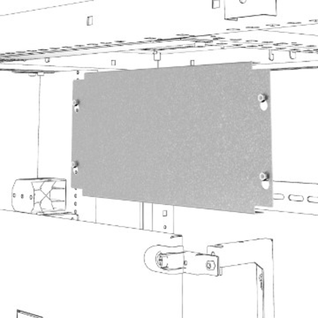 BACK-MOUNTING PLATE FOR NON-MODULAR DEVICES - QDX - 850X200MM