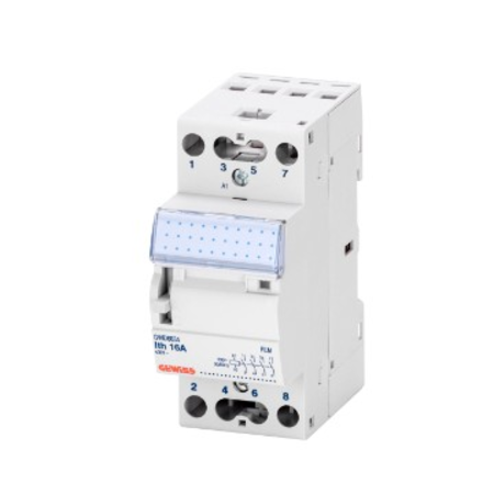 Releu instalatii - 16A - 4 NO - 12V ac - 2 module