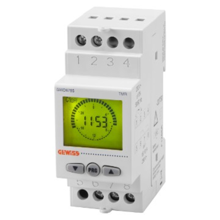 Astronomical switch - simplified programming - charge reserve 5 years - 1 changeover contact - 2 module
