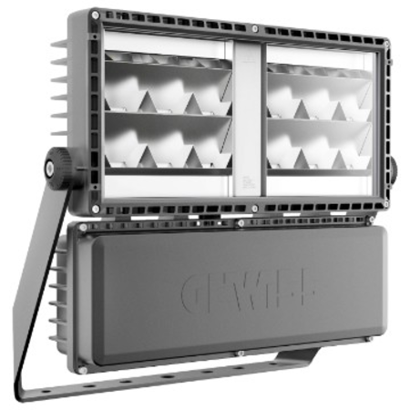 Proiector LED tip SMART [PRO] 2.0 - 2 module - Dimabil 1-10 V - ASYMMETRICAL A2 - 3000K (CRI 70) - IP66 - PROTECTION CLASS I