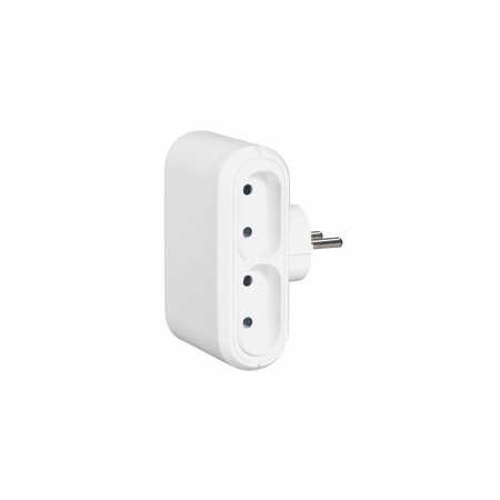 2p multi-priza plug - 4 side outlet - alb - german/fr standard - cardboard