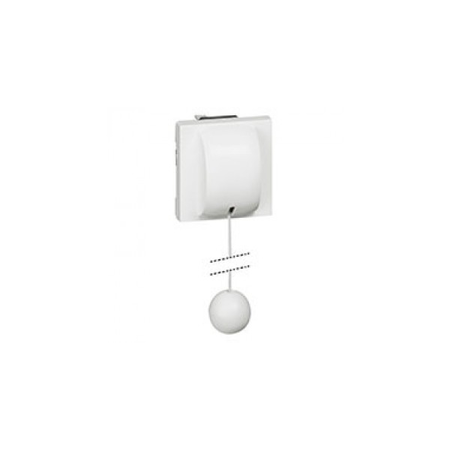 2-way pull-cord switch Mosaic - 10 AX 230 V~ - up to 2300 W- 2 module -alb