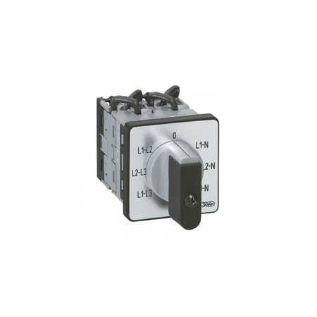 Cam switch - voltmeter - pr 12 - 16 a - 6 contacts -3 ct cu neutral - screw fixing