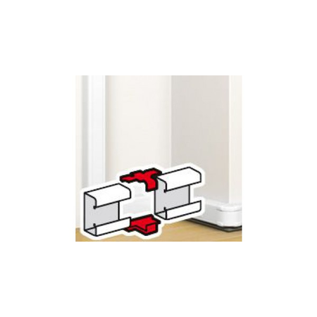 Mufa adancime 45 - pentru capac flexibil snap-on DLP trunking - antimicrobial