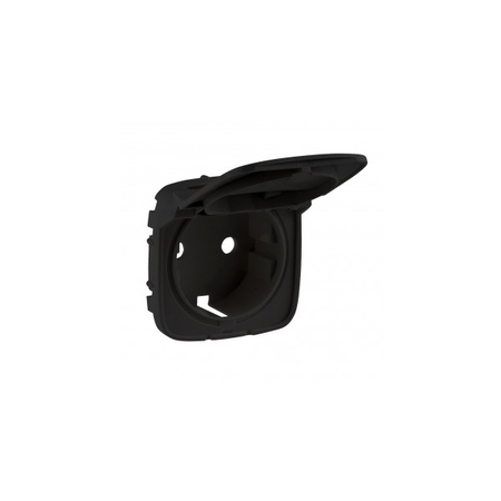 Capac Valena Allure - 2P+E priza - cu flap - German standard - negru