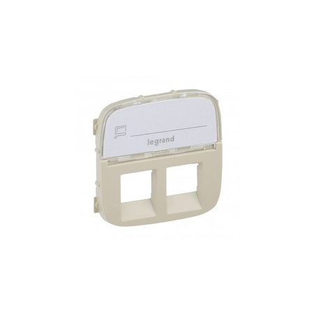 Capac Valena Allure - double RJ 45/RJ 11 priza - cu label holder -ivory